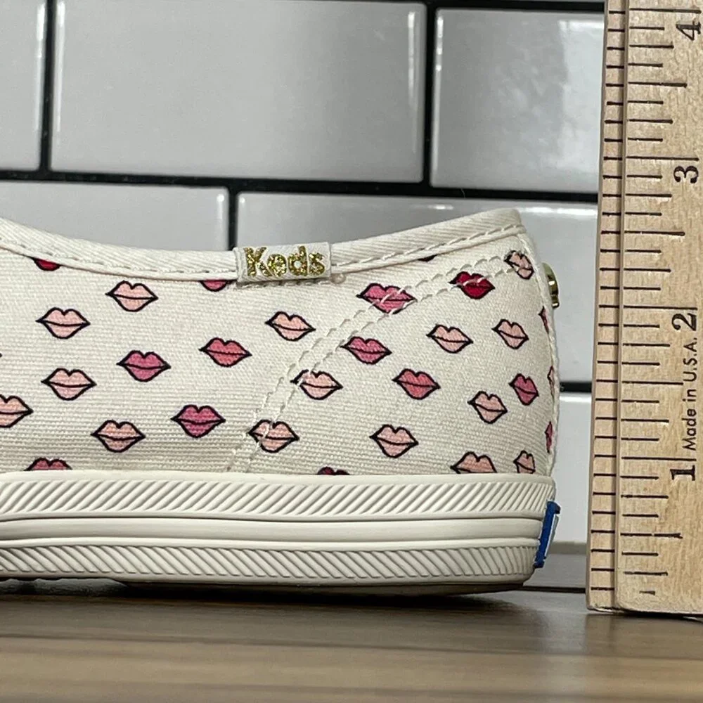 Keds x Kate Spade Champion Lips Shoes Womens Size 8 Multicolor Low Top Sneakers